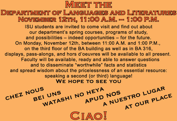 Meet the department of languages and literatures