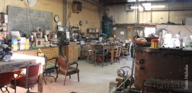 The sculpture studio is located close to Public Safety and is the classroom for Professor of Art Doug Warnock.