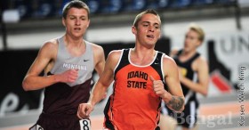 Bryce Jenkins, right, runs in the Mountain State games.