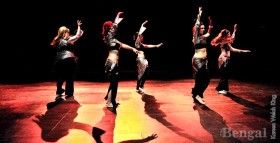 The Tribal Fusion Belly Dance Club perform during a Danson production in Fall 2012.