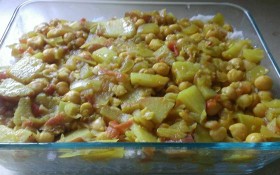Indian style chickpeas and potatoes