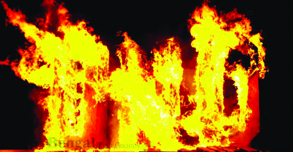 The bonfire is one of many homecoming traditions.