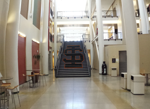 The I-S on the stairs in the Rendezvous building is estimated to cost $1,200.