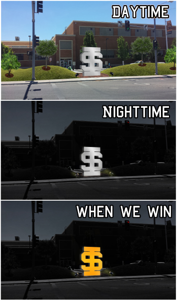 This feature is estimated to cost $6,500 not including mounting and lighting.