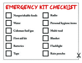 Emergency kit checklist