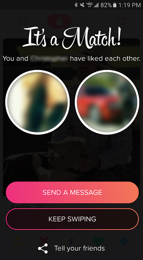 Tinder screen shot