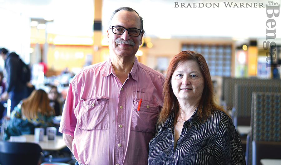 Left to right: President of the Toastmasters Smile club Dan Karlan and Toastmasters Area Director Terry Yackley