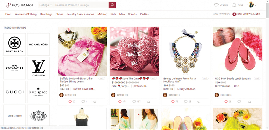 POSHMARK screenshot