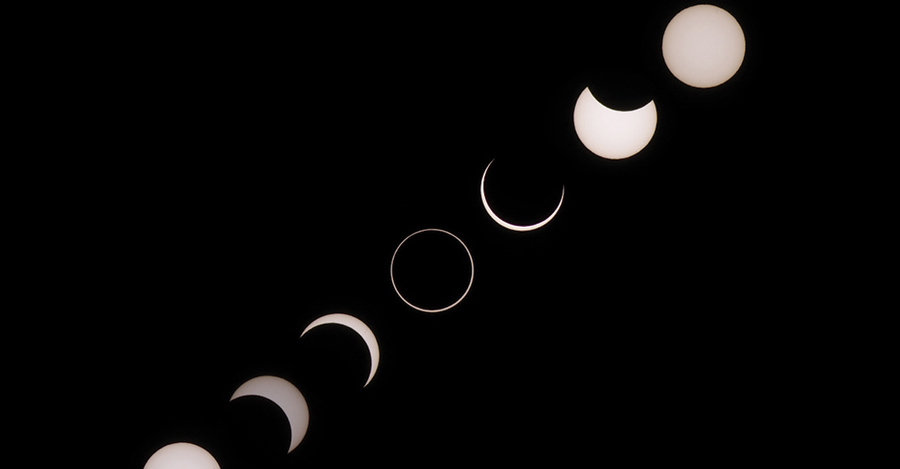 Solar eclipse time lapse