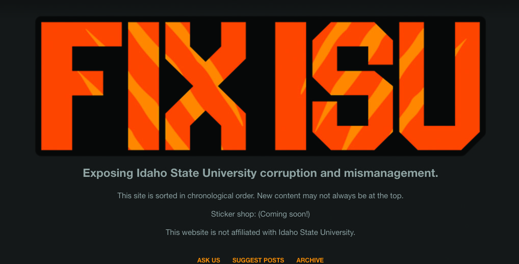 Fix ISU, Exposing Idaho State University corruption and mismanagement.