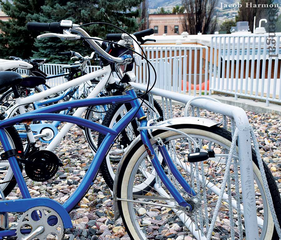 Bicycles at bike rack