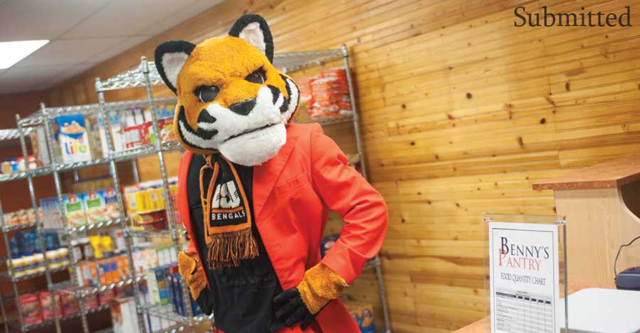 ISU Mascot, Benny, in Benny's Pantry
