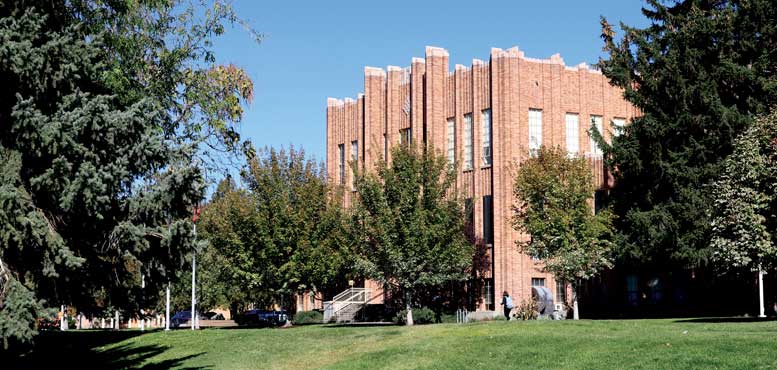 ISU adminsitration from outside on the quad.