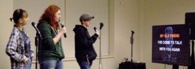 Three issue students sing karaoke
