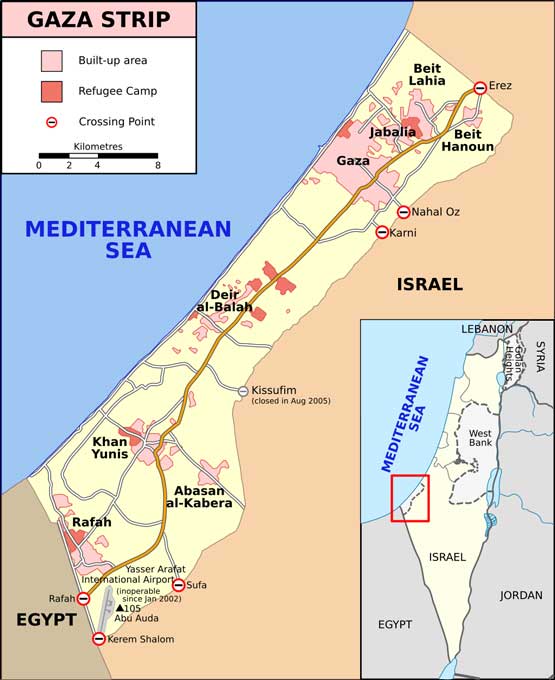 Gaza Strip map