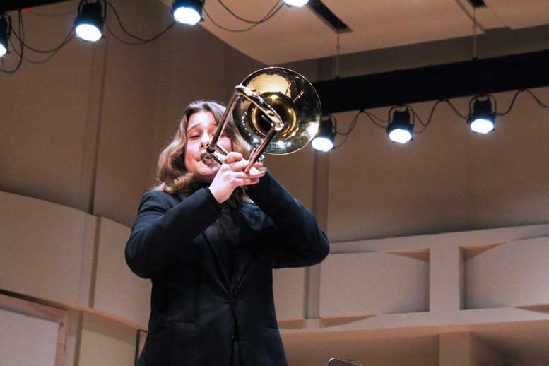 ISU trombonist plays om Tephen's Preforming Arts Center