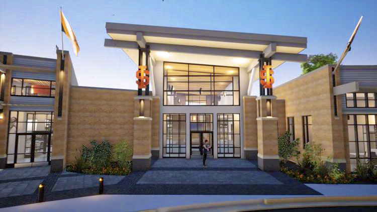 Outside of future Alumni center