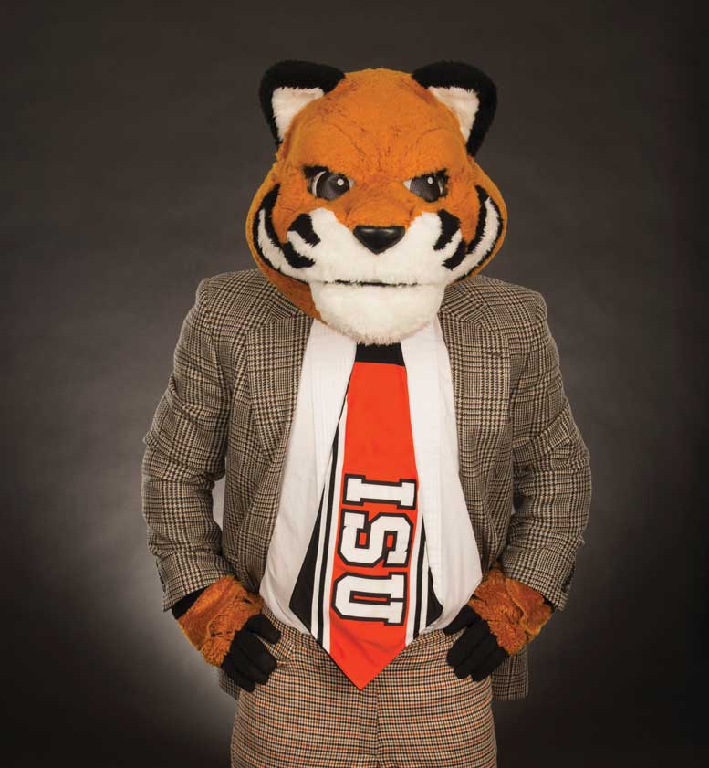 Benny the bengal in a tweed suit