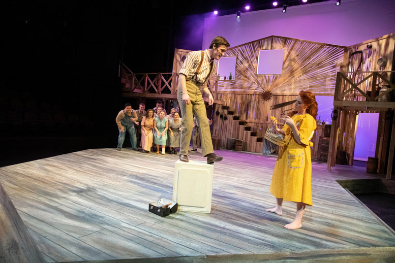 Two members of Bright Star cast on stage