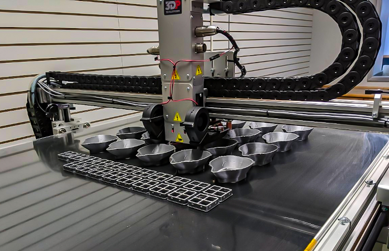 3D printer printing masks