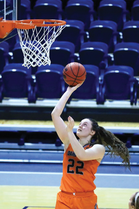 Featured:Delaney Moore goes for layup