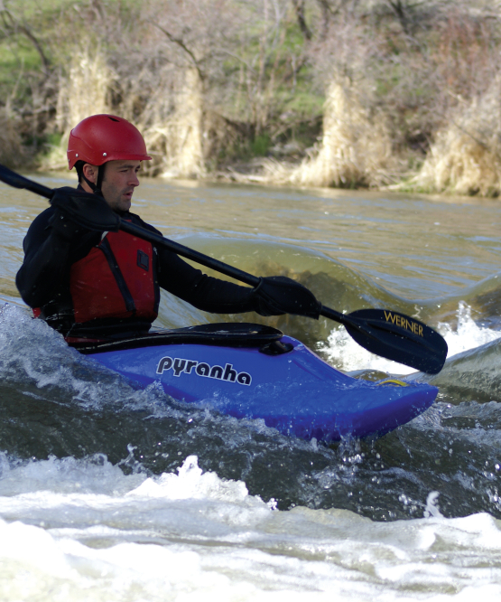 Man kayaking