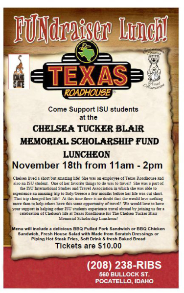 CHELSEA TUCKER BLAIR MEMORIAL SCHOLARSHIP FUND LUNCHEON TO BE HELD NOV. 18