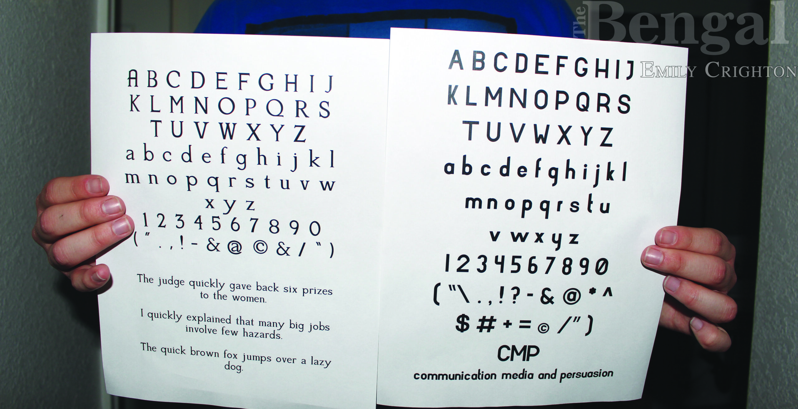 STUDENTS GAIN REAL-WORLD EXPERIENCE IN FONT MAKING