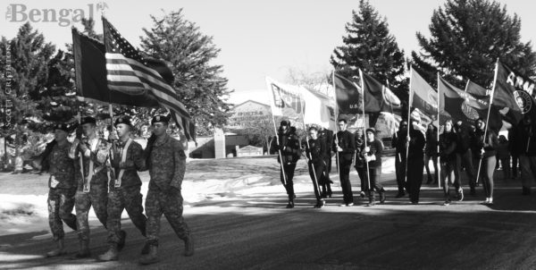 ISU ROTC color guard and community lead honor guard