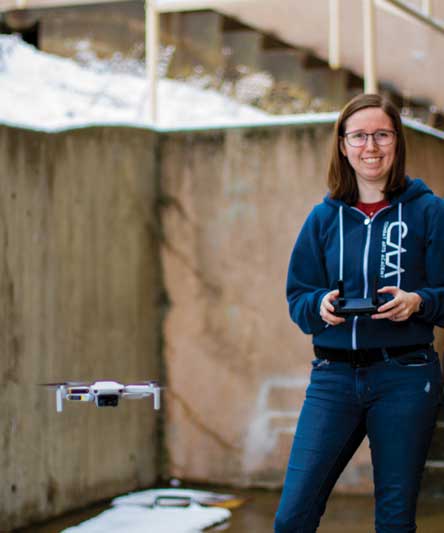 First Female Graduate in Unmanned Aerial Systems